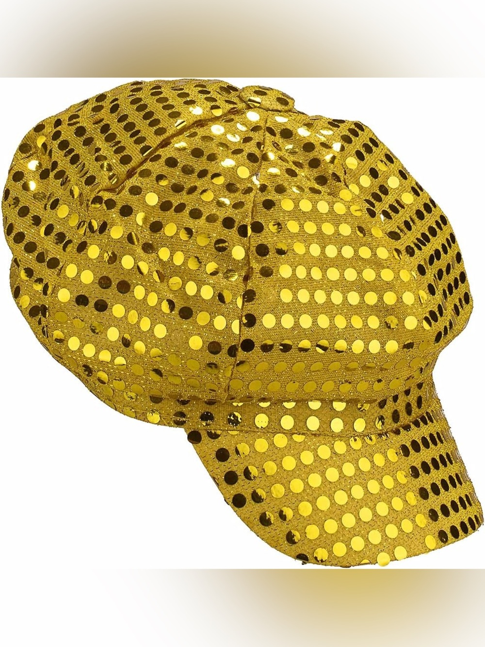 Gold Sequin 70s 80s disco cap